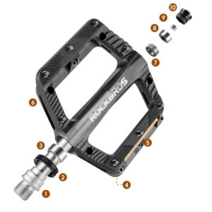 Rockbros BP2501 Reflective Nylon Bicycle Pedals - Black - Image 3
