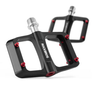 Rockbros BP2603 Platform Bicycle Pedals with Titanium Axle and Magnesium Alloy Bearings - Black - Image 4