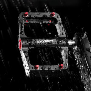 Rockbros BP2603 Platform Bicycle Pedals with Titanium Axle and Magnesium Alloy Bearings - Black - Image 5