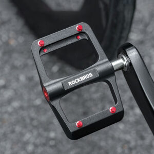 Rockbros BP2603 Platform Bicycle Pedals with Titanium Axle and Magnesium Alloy Bearings - Black - Image 7