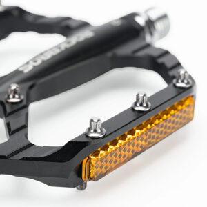 Rockbros C700 Reflective Aluminum Platform Bicycle Pedals - Black - Image 8