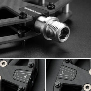 Rockbros C525 Carbon Fiber Platform Bike Pedals - Black - Image 6