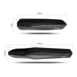 Rockbros FK-880 front and rear bicycle fenders for 24" bikes - black - Image 3