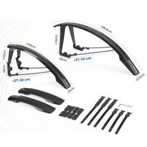 Rockbros FK-892 Off-Road Adjustable Bicycle Fenders - Black - Image 6