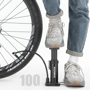 Rockbros 4522L Ultralight Foot Bicycle Pump - Black - Image 3