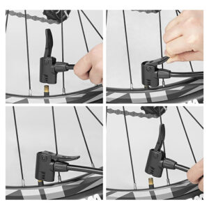 Rockbros 4522L Ultralight Foot Bicycle Pump - Black - Image 6