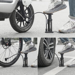 Rockbros 4522L Ultralight Foot Bicycle Pump - Black - Image 7