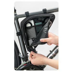 Rockbros G002 Flash Journey Triangle Frame Bike Bag 1.4L - Black - Image 3