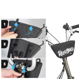 Rockbros G011 Flash Journey trapezoidal handlebar bike bag 0.7 l - black - Image 5