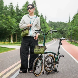 Rockbros W020 Dual-Purpose Front Bag, Bike/Shoulder - Green - Image 9