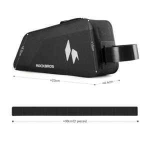 Rockbros AS-151 RideMate Waterproof Top Tube Bag - Black - Image 2