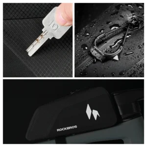 Rockbros AS-151 RideMate Waterproof Top Tube Bag - Black - Image 6