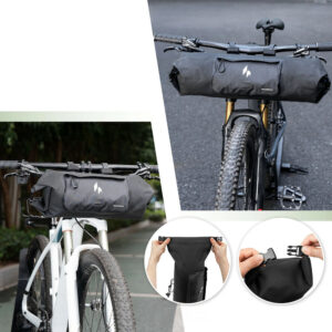 Rockbros AS-154 Waterproof Handlebar Bicycle Bag 8L - Black - Image 6