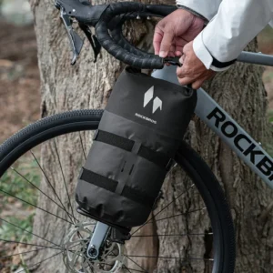 Rockbros AS-156 7l Fork Bag Waterproof Pannier - Black - Image 8