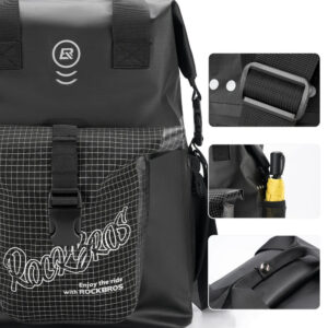 Rockbros AS-158 Handlebar Bag for Brompton 18L Folding Bike - Black - Image 5