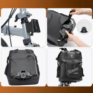 Rockbros AS-158 Handlebar Bag for Brompton 18L Folding Bike - Black - Image 6