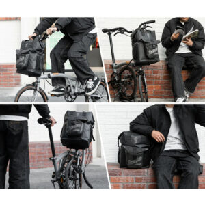 Rockbros AS-158 Handlebar Bag for Brompton 18L Folding Bike - Black - Image 7
