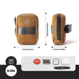 Rockbros F006 bicycle saddle bag 0.35 l - brown - Image 3