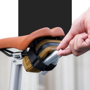 Rockbros F006 bicycle saddle bag 0.35 l - brown - Image 4