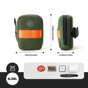 Rockbros F006 bicycle saddle bag 0.35 l - green - Image 3