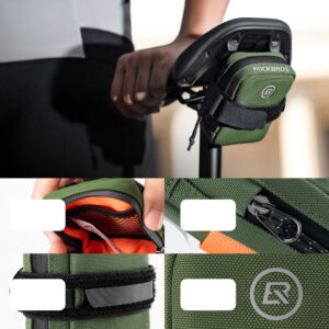 Rockbros F006 bicycle saddle bag 0.35 l - green - Image 4