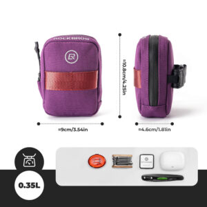 Rockbros F006 Bicycle Saddle Bag 0.35 l - Purple - Image 3