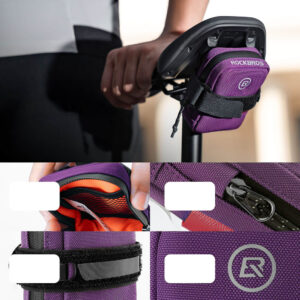 Rockbros F006 Bicycle Saddle Bag 0.35 l - Purple - Image 4