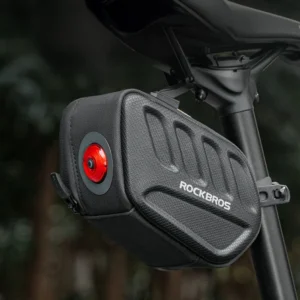 Rockbros C61 Bike Saddle Bag with Smart Rear Light 0.45L - Black - Image 4