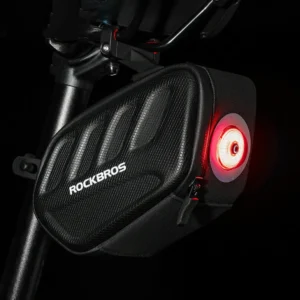 Rockbros C61 Bike Saddle Bag with Smart Rear Light 0.45L - Black - Image 6