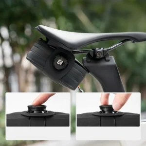 Rockbros AS-150 Waterproof Multifunctional Saddle Bag with Bottle Holder - Black - Image 7