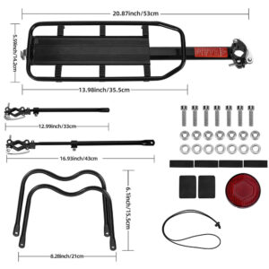 Rockbros Shelves bike rack - rear, seatpost, quick release - Image 3