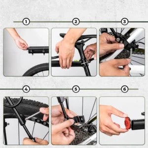 Rockbros Shelves HJ10010 Quick-Mount Bike Rack with Reflector - Black - Image 6