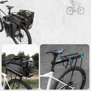 Rockbros Shelves HJ10010 Quick-Mount Bike Rack with Reflector - Black - Image 7