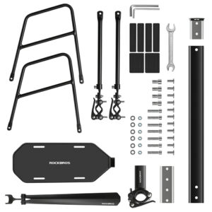 Rockbros RBHJ-1 Black Diamond Bike Rack with Mudguard and Quick Mount for 26-29" Mountain Bikes - Black - Image 6