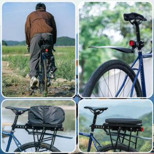 Rockbros RBHJ-1 Black Diamond Bike Rack with Mudguard and Quick Mount for 26-29" Mountain Bikes - Black - Image 7