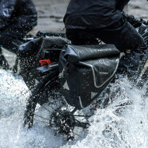 Rockbros AS-001-3BG Waterproof 20L Bike Pannier Rack Bag - Black - Image 2
