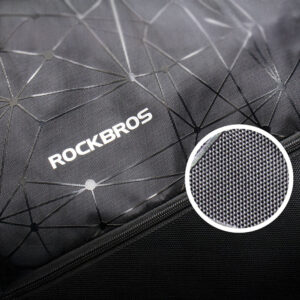 Rockbros D49-2 sports backpack bag with drawstring, zipper pocket and ventilated back 9 l - black - Image 2