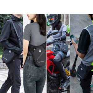 Rockbros AS-081 Motorcycle Thigh or Hip Bag 1L - Black - Image 6