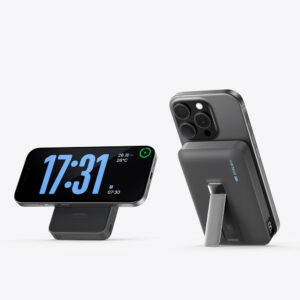 Cuktech WPB100 10000 mAh Qi2 Magnetic Powerbank 30W with Stand - juodos spalvos - Image 5