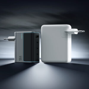 Cuktech AD1404UEU 140W GaN 3x USB-C + USB-A Wall Charger with USB-C Cable - pilkos spalvos - Image 4