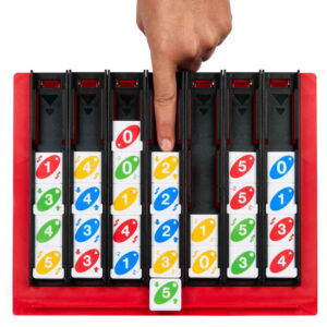 Mattel Uno Quatro žaidimas – strateginis, šeimos žaidimas su spalvotomis plytelėmis GR0914 - Image 5