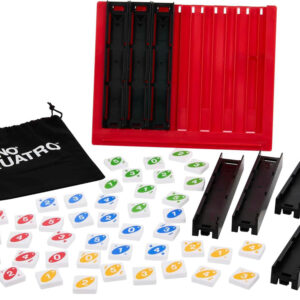 Mattel Uno Quatro žaidimas – strateginis, šeimos žaidimas su spalvotomis plytelėmis GR0914 - Image 2
