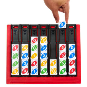 Mattel Uno Quatro žaidimas – strateginis, šeimos žaidimas su spalvotomis plytelėmis GR0914 - Image 3