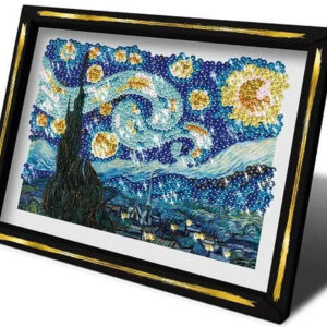 Blizgučių paveikslas La nuit etoilee STARRY NIGHT Siuvinėjimas blizgučiais 1680vnt. ZA6710 - Image 4
