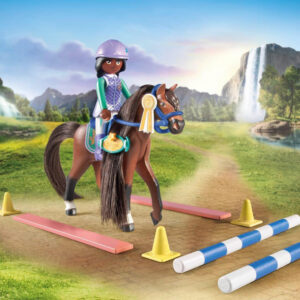 Playmobil 67 dalių „Horses of Waterfall“ Zoe ir žirgas Blaze ZA6713 - Image 3