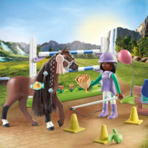 Playmobil 67 dalių „Horses of Waterfall“ Zoe ir žirgas Blaze ZA6713 - Image 5