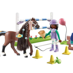 Playmobil 67 dalių „Horses of Waterfall“ Zoe ir žirgas Blaze ZA6713 - Image 2