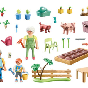 Playmobil 69 dalių kaimo daržovių sodas senelių ūkyje ZA6714 - Image 4