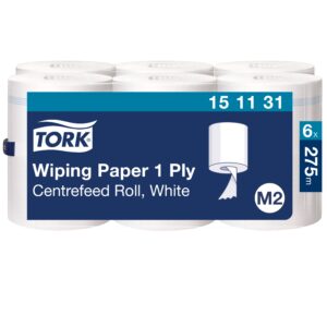 Popieriniai rankšluosčiai Tork Wiper Advanced Centerfeed M2 (151131,) 1 sluoksnis, baltos spalvos, 275 m - Image 2
