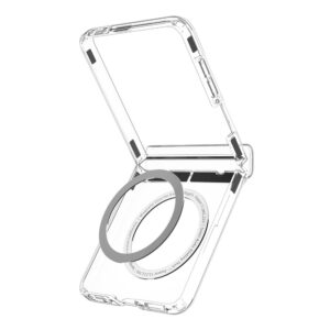 SPIGEN ULTRA HYBRID PRO MAGSAFE GALAXY Z FLIP 8 SKAIDRUS/BALTAS - Image 3
